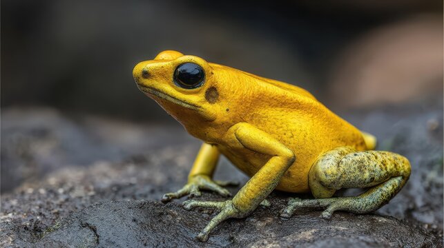 Phyllobates Terribilis: The Vibrant Golden Poison Frog with Bold Yellow Hues