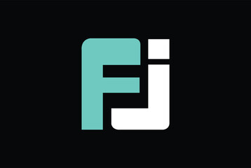 Letter FJ OR JF Logo Vector Illustration for any business, brand, company.