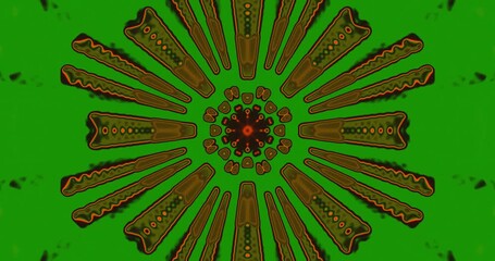 Seamless tunnel video loop creating an immersive visual experience with bold patterns and vibrant colors