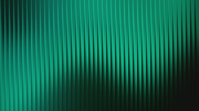 Vertical Ribbed Frosted Glass Texture with Teal and Dark Green Gradient abstract background