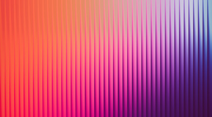 Vibrant gradient background of pink orange and purple ribbed vertical lines with soft light abstract