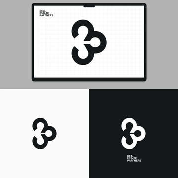 3o logo letter design. logotype concept symbol vector Adobe