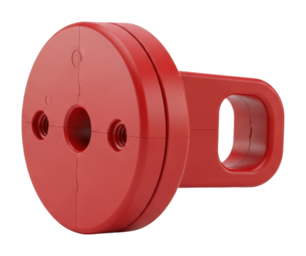 Red equipment component workshop product industrial isolated on transparent background