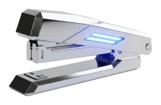 Futuristic stapler showcase office environment product modern design isolated on transparent background