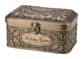 Creating cherished memories holiday recipe box cozy kitchen decor isolated on transparent background