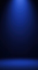 Obraz premium Deep dark blue abstract gradient background texture with a subtle bright light source glowing from the top corner ,texture, dynamic, indigo