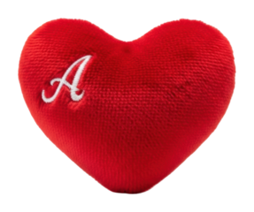 Valentine's day heart plush toy home decorative soft item cozy isolated on transparent background