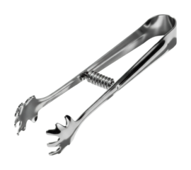 Chef using stainless steel tongs in modern kitchen cooking scene isolated on transparent background