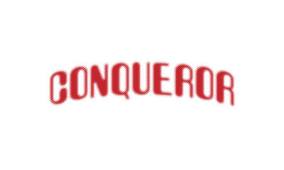 Conqueror Retro Halftone Text Effect Vintage Typography For Poster Design
