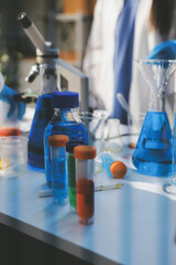 Researchers working in the clinical laboratory