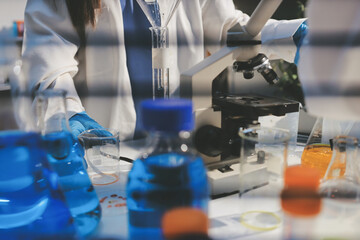 Researchers working in the clinical laboratory