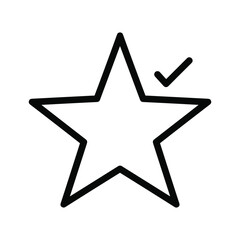 Star with check mark for rating and feedback