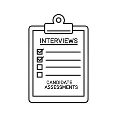 Interviews checklist with candidate assessments