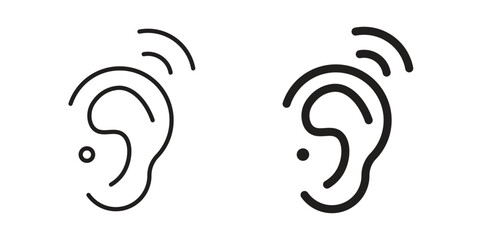 Assistive listening systems icon, vector graphics collection. logotype graphic art design