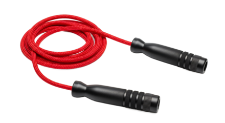 Red Jump Rope Isolated on White