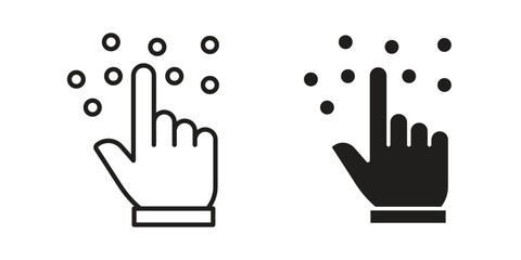 Braille icon, vector graphics collection. logotype graphic art design