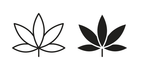 Cannabis icon, vector graphics collection. logotype graphic art design