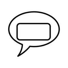 Speech bubble icon, a symbol of communication