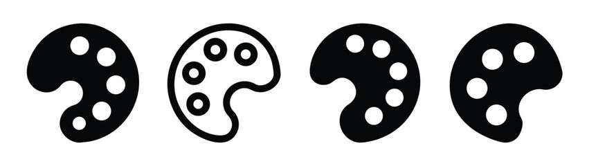 Artist paint palette vector illustration art supply painting tool design graphic drawing creative 