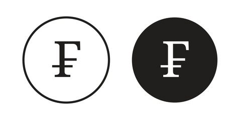 Fototapeta premium Franc sign icon, vector graphics collection. logotype graphic art design