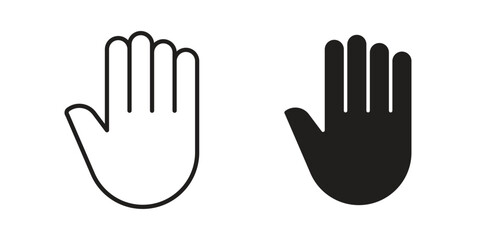 Hand icon, vector graphics collection. logotype graphic art design