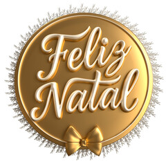 Feliz Natal Hand Lettering Illustration