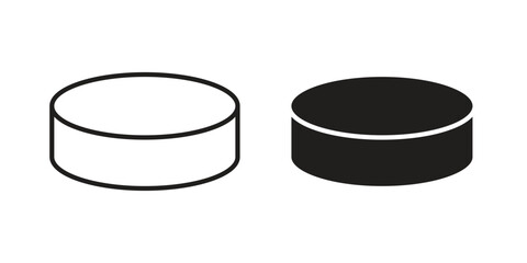 Hockey puck icon, vector graphics collection. logotype graphic art design
