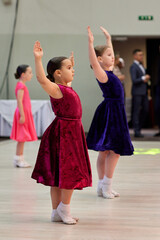 Children compete in ballroom dance competition event