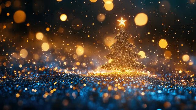 Gradient Christmas technology background vector design illustration with glowing lights and abstract shapes, modern festive digital concept for 2026, innovative tech holiday theme with copy space