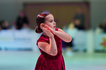 Children perform at ballroom dancing competition