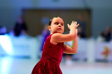 Children compete in ballroom dancing event