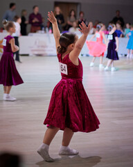 Children perform at ballroom dance competition