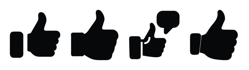 Thumbs up like icon vector illustration for social media approval and positive feedback design element