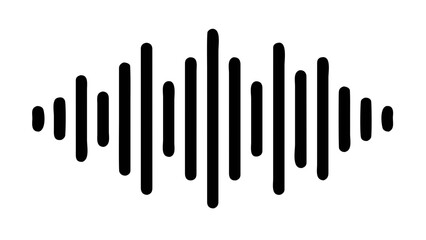 Sound wave audio waveform equalizer music pulse frequency voice signal graphic vector design element