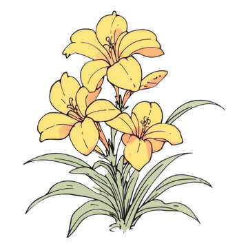 PNG Flower bouget flowers illustration plant.