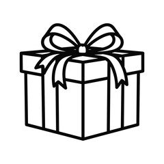 Gift box with ribbon icon