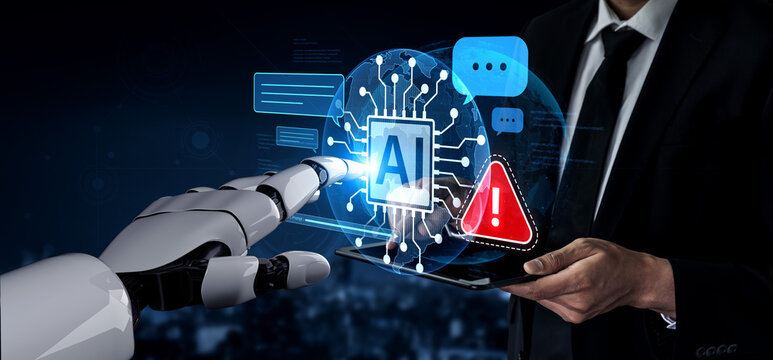 AI interface displays prompt failure alert, helping manage incorrect output and hallucination. Safe prompt design and monitoring are essential in AI system reliability. Artificial intelligence spline
