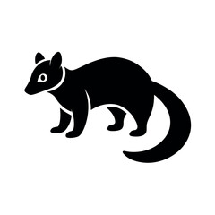 Coati Black Silhouette Wildlife Vector Design