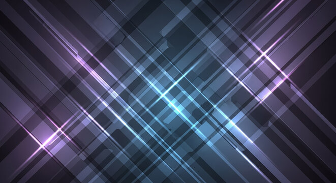 Digital intersecting glowing lines geometric abstract background