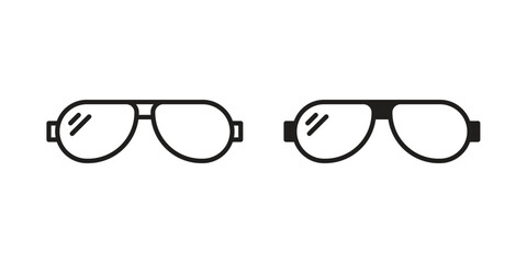 Fototapeta premium Sunglasses icon, vector graphics collection. logotype graphic art design