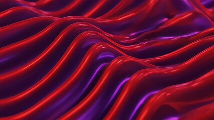 Dynamic red and purple waves flowing smoothly in a modern abstract design - Powered by Adobe