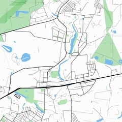 Map of the city of Balashikha, Moscow region, Russia.