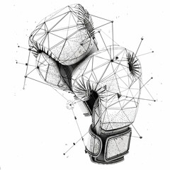 Abstract Origami Boxing Gloves Vector