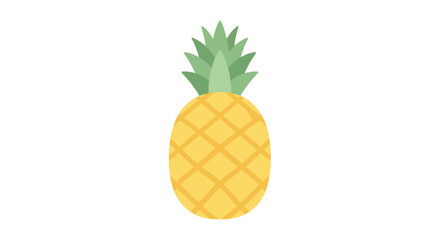 Stylized pineapple fruit vector illustration on a white background.