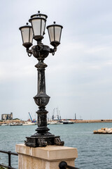 Streetlights on the Bari seafront
