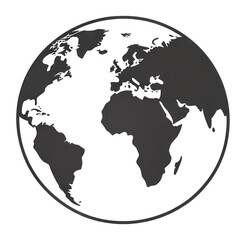 Naklejka premium PNG Earth illustration silhouette continent.