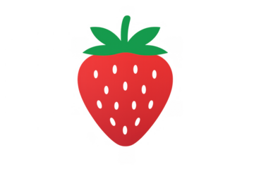 Strawberry fruit icon creating modern food graphic, showing healthy eating and natural sweet berry