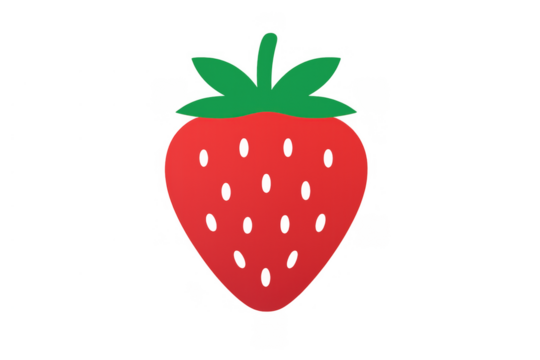 Strawberry fruit icon creating modern food graphic, showing healthy eating and natural sweet berry