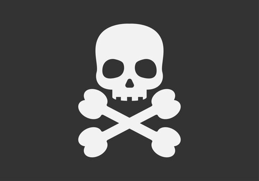 S&iacute;mbolo de calavera y tibias cruzadas, Pirata.