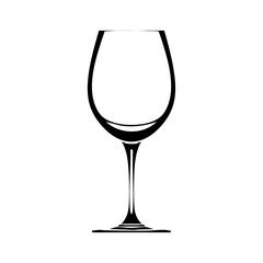 Elegant wine glass design symbolizing fragility, celebration, or delicate handling.